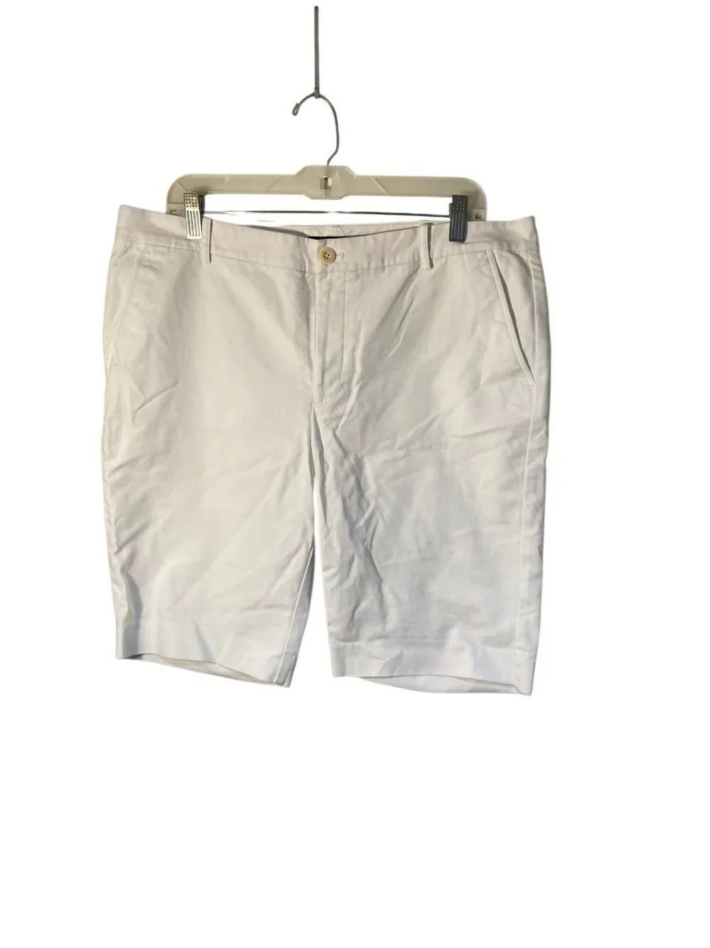 Lauren Ralph Lauren women’s white cotton flat front shorts preppy 14